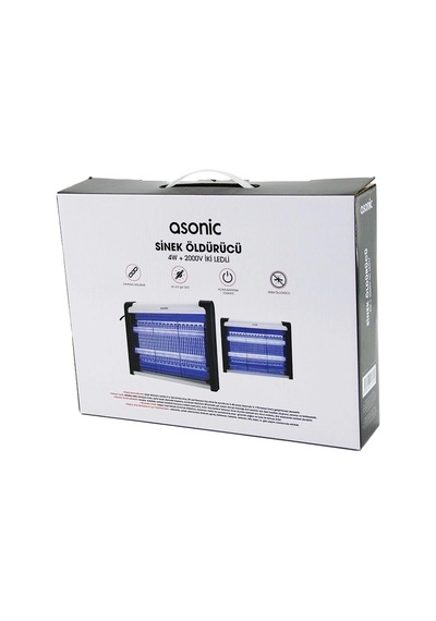 2 Ledli Sinek Öldürücü Cız Makine 4w - 2000v 30m2 Etkinlik Alanı As-a28 Bx40