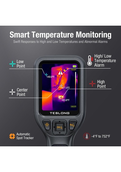 Teslong Ttm120s Termal Kamera, 3,2" Lcd Ekran, 240 180 Süper Çözünürlük