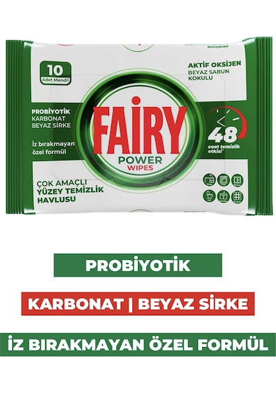 10'lu Yüzey Temizlik Havlusu - Beyaz Sabun Diğer