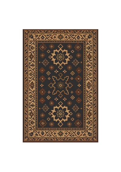 Kartela Halı Rustik Halı Jüt Taban Dokuma Halı Antrasit - 100 X 150 Cm