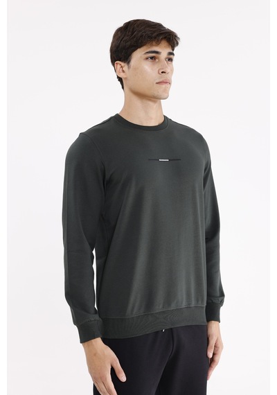 Rowinger Minimal Göğüs İşlemeli Rahat Kalıp Esnek Manşetli Mevsimlik Bisiklet Yaka Sweatshirt Haki Rowinger Minimal Göğüs İşlemeli Rahat Kalıp Esnek Manşetli Mevsimlik Bisiklet Yaka Sweatshirt Haki