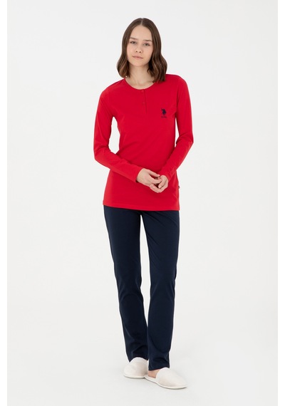 U.s. Polo Assn. Kadın Kırmızı Pijama Takım 50303412-vr030 Kırmızı