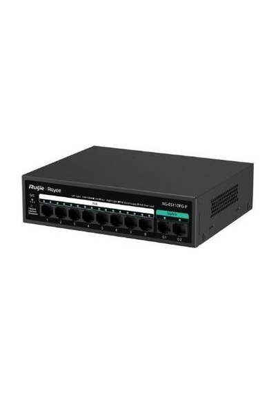 Reyee Rg-es110fg-p 10 Port 10/100 Fast Ethernet, Tak Çalıştır Swıtch, 2 Gıgabıt Uplınk, 8 Port Poe+