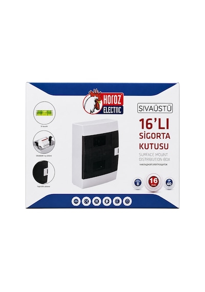 Horoz 16'lı Sıva Üstü Sigorta Kutusu-ıp40