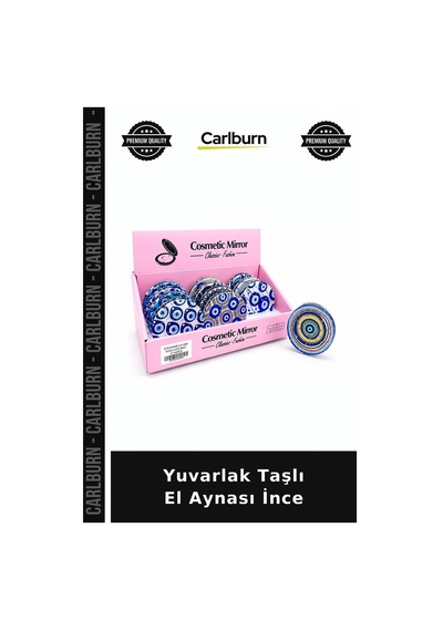 Yuvarlak Taşlı El Aynası İnce Makyaj Aksesuarı Şık Hediye Özel Tasarım