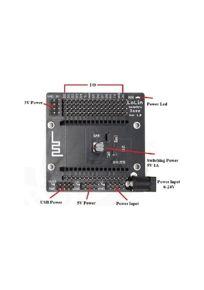 Nodemcu Lolin Esp8266 Base Shield - Nodemcu Ch340