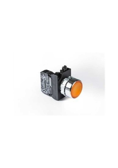 Emas Cm100ds Cm Serisi Metal 1no Yaylı Düz Sarı 22 Mm Buton