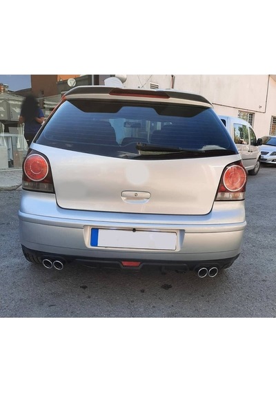 Volkswagen Polo 04-09 Uyumlu Body Kit Difüzör 4 Çıkış Siyah Yuvarlak