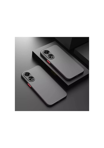 Fibaks Oppo A60 Uyumlu Kılıf Mat Parmak Izi Yapmaz Kamera Korumalı Renkli Tuşlu Sert Silikon