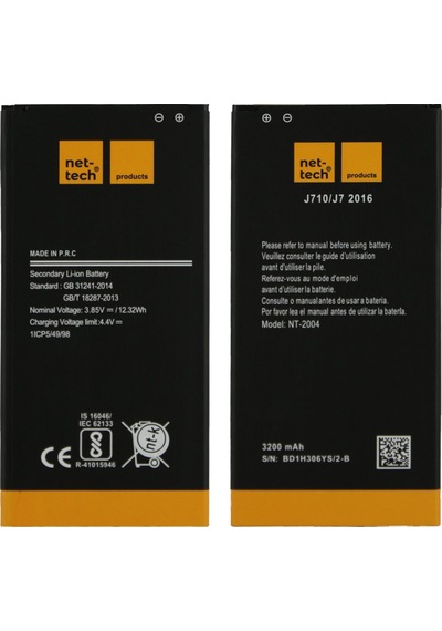 Teknonet Samsung Galaxy J710 J7 2016 Uyumlu 3200 Mah Batarya