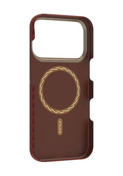 Apple Uyumlu iPhone 17 Pro Kılıf M-safe Şarj Özellikli Raptic Aramid Skin Origin Serisi Kapak Kırmızı
