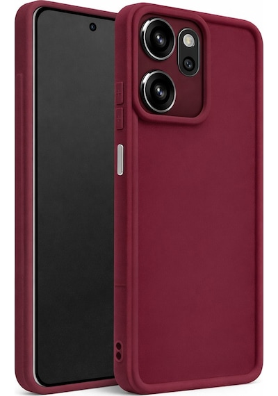 Infinix Smart 9 Ve Hot50i Ve X6531 Ve Smart9hd Uyumlu Kamera Çıkıntılı Mat Silikon Telefon Kılıfı Bordo