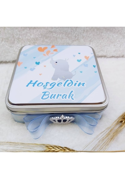 Fil Baskılı Kare Kutuda Bebek Çikolatası 50 Li