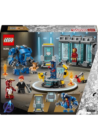 LEGO® ǀ Marvel Iron Man’in Laboratuvarı: Zırh Salonu 76315 - 8 Yaş ve Üzeri Çocuklar için Süper Kahraman Minifigürü İçeren Yaratıcı Oyuncak Yapım Seti (384 Parça) LEGO® ǀ Marvel Iron Man’in Laboratuvarı: Zırh Salonu 76315 - 8 Yaş ve Üzeri Çocuklar için Süper Kahraman Minifigürü İçeren Yaratıcı Oyuncak Yapım Seti (384 Parça)