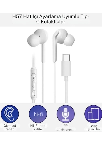 Kablolu Kulaklık Ios Kablolu Kulaklık Apple Uyumlu iPhone 15 Üzeri /android Ios  1.2mm Kulaklık Diğer