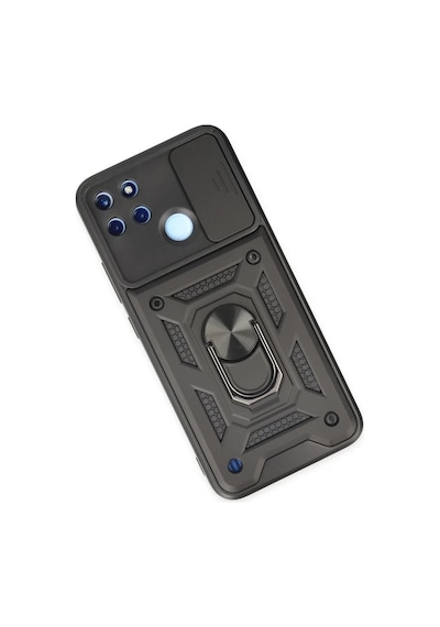 Realme C25y Kılıf Pars Lens Yüzüklü Silikon - Siyah Bz8683140441425