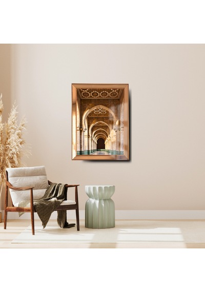 Gold Hasan Camii Cam Ayna Çerçeveli Dini Tablo