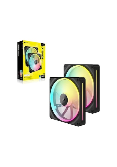 Corsaır İcue Lınk Lx140 Rgb 140mm Pwm Siyah İkili Kasa Fanı -