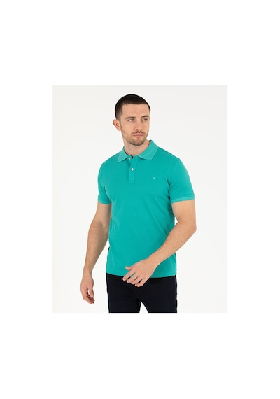 Pierre Cardin Slim Fit Polo Yaka Merserize Tişört 50262665-vr034 Yeşil
