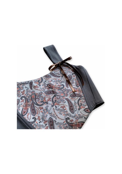 L'aura Corset Paisley Desenli Çift Taraflı Bayan Korse Büstiyer Çok Renkli
