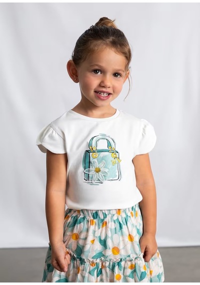 Mayoral Kız Çocuk T-shirt 3002 Krem