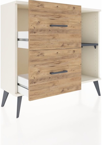 Arges Şifonyer Tek Raflı 2 Çekmeceli 88x30x80 Aytaşı-antrasit/çam Antrasit/çam Arges Şifonyer Tek Raflı 2 Çekmeceli 88x30x80 Aytaşı-antrasit/çam Antrasit/çam