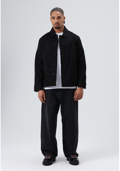 Vamos Boxy Fit Gabardin Ceket Siyah