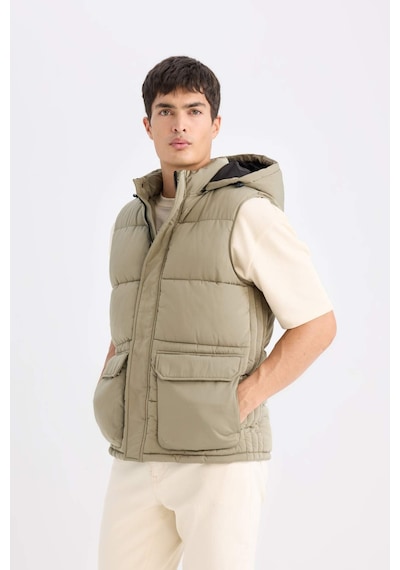 DeFacto Regular Fit Kapüşonlu Fermuarlı Cepli Şişme Yelek D6285AX25SPKH465 DeFacto Regular Fit Kapüşonlu Fermuarlı Cepli Şişme Yelek D6285AX25SPKH465
