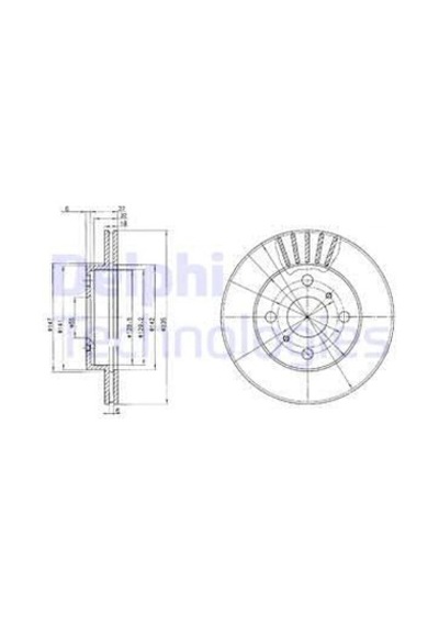 Delphı On Fren Dıskı Aynası Havalı Toyota Yarıs 99 05 235x4 AOD-DELPHI BG3519