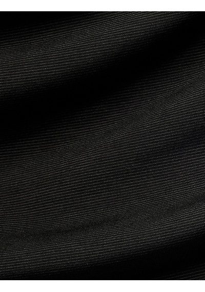 Koton Slim Fit Uzun Kollu Drapeli Omzu Açık Tişört Siyah 6wak80032ek SIYAH