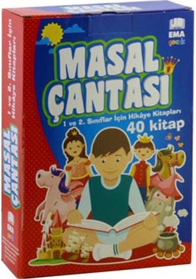 Masal Çantası 100 Temel Eserden Seçilmiş 40 Kitap - 1. ve 2. Sınıflar İçin- Ema Çocuk