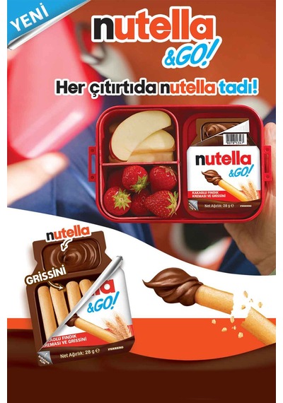 Nutella&go Kakaolu Fındık Kreması Ve Grissini 28 Gr - 12 Adet