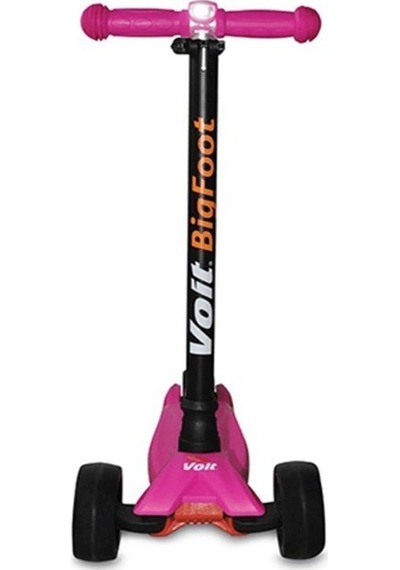 Voit 218C Işıklı Geniş 3 Teker Scooter-Fuşya