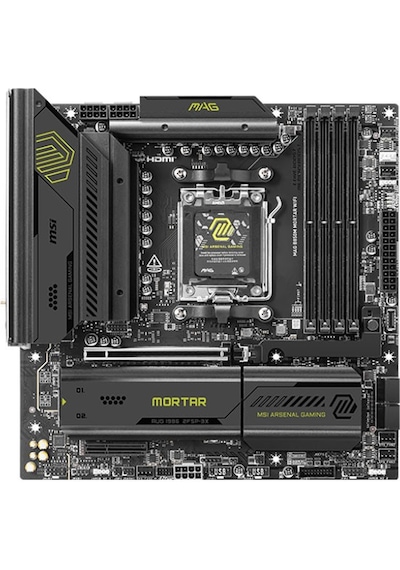 Msı Mag B850m Mortar Wıfı Amd Ryzen B850 Am5 Soket 8400mt/s Wi-fi 7 Matx Anakart
