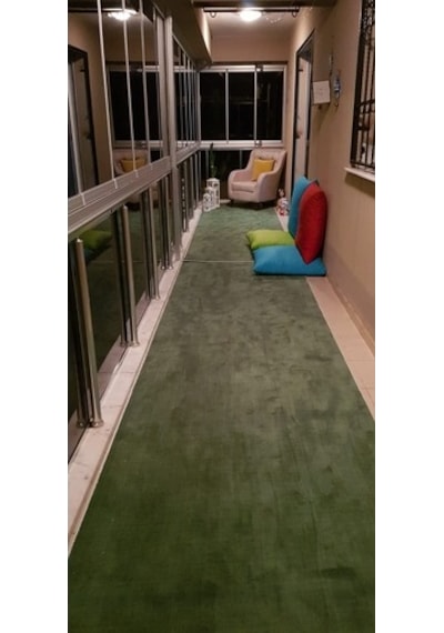 Yeşil Protokol Halı Özel Kesim Kaymaz Tabanlı Balkon Halısı (428913235)