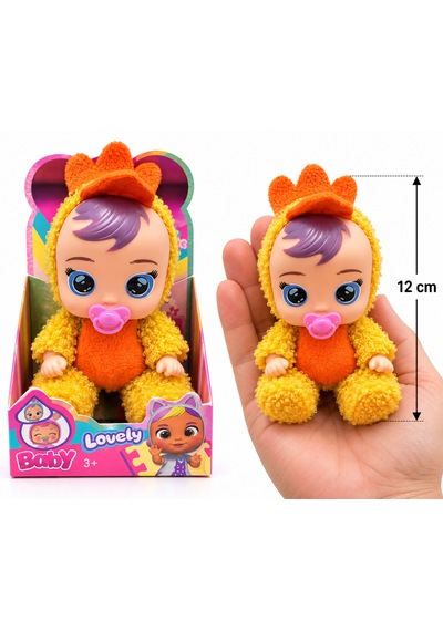 Lovely Peluş Kostümlü Mini Bebek Oyuncak 12 Cm Turuncu