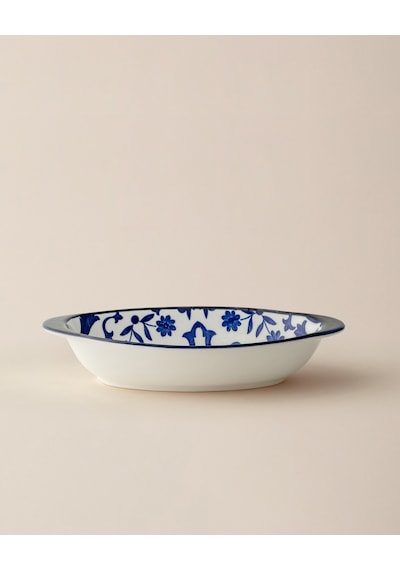 Madame Coco Reve Bleu Ellis Oval Tabak - 19 Cm - Mavi/beyaz 8684427225264 Çok Renkli