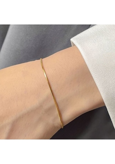 İtalyan Çelik Bileklik Orta Kalınlık Unisex Ürün Hediyelik Bilekl Gri