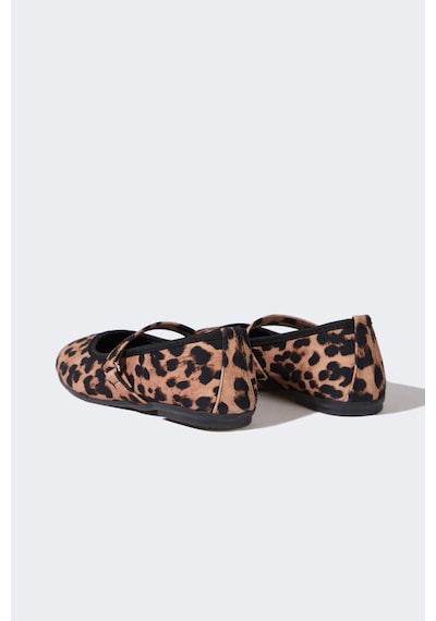 DeFacto Kız Çocuk Leopar Desenli Slip On Düz Taban Babet E7807A825SMKR1 Çok Renkli
