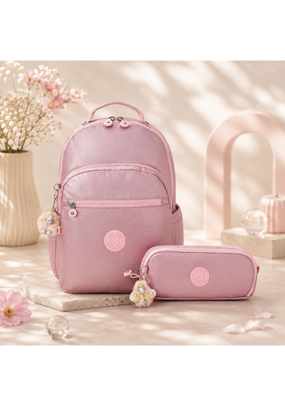 Kipling Kız Çocuk Okul Çantası 2'li Set Çanta Ve Kalemlik Kpsetkpkı713502 - Pembe