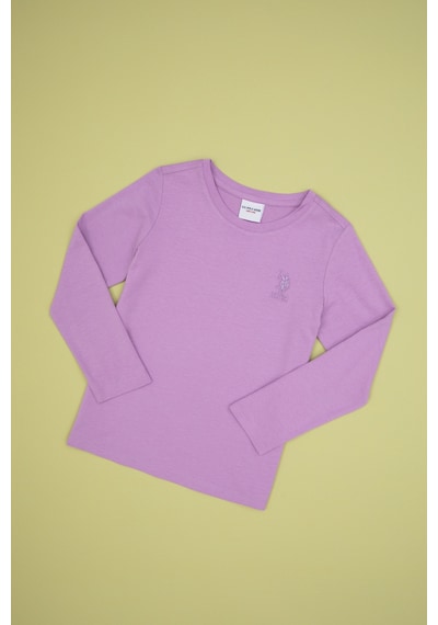 U.s. Polo Assn. Kız Çocuk Lila Tişört Basic 50317923-vr034 Lıla