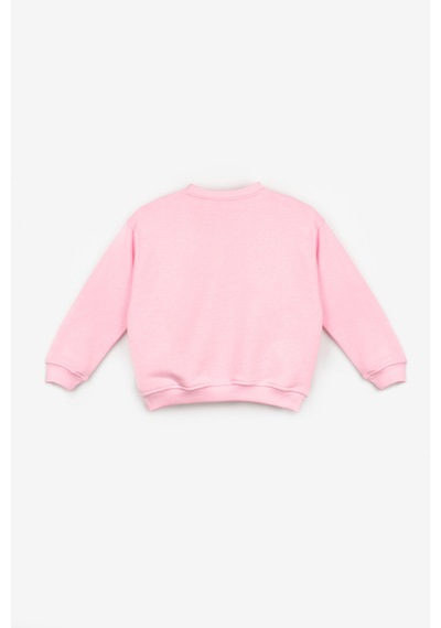 Le Mabelle Pembe Fiyonk Detaylı Uzun Kollu Kız Çocuk Sweatshirt Pembe