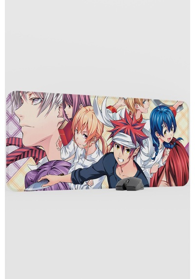 Food Wars Anime V1 - 90x40 Xxl Gaming Kauçuk Kaymaz Taban Mouse Pad Fare Altlığı