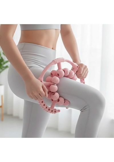 Hepsiuygunn 20 Tekerlekli Ayarlanabilir Bacak Ve Kol Masaj Aleti - 360 Tam Daire Derin Doku Kas Ve Lenfatik Masaj Silindiri Çok Renkli