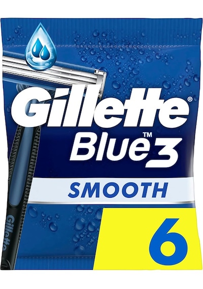 Gillette Blue3 Smooth Kullan At Tıraş Bıçağı 6 Adet, 3 Bıçaklı Erkek Tıraş Bıçağı