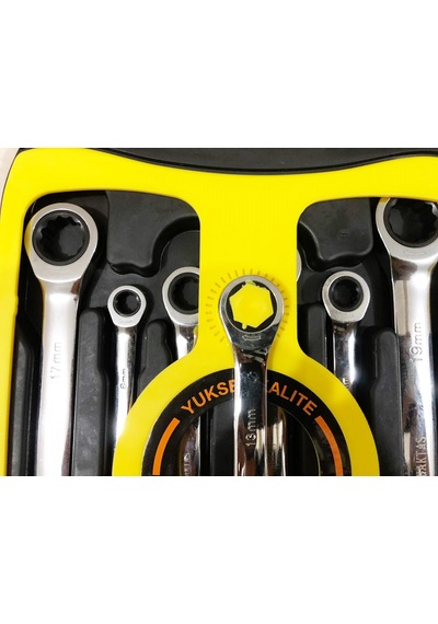 Cırcırlı Kombine Anahtar Seti 7 Li Düz Ve Cırcırlı 8-19 Mm N11.3700