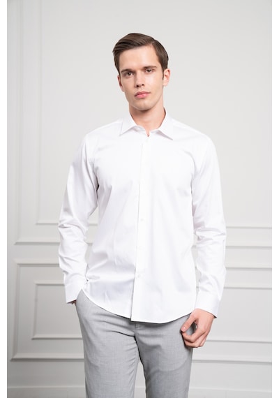 Morven Erkek Beyaz Pamuk Trend Slim Fit Dar Kesim Gömlek 25mc004024600 Beyaz Beyaz