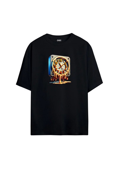 Ogc Saat Oversize Unisex T-shirt Siyah