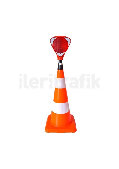 10 Adet Pvc Trafik Konisi 75 Cm Çift Reflektifli Trafik Dubası -