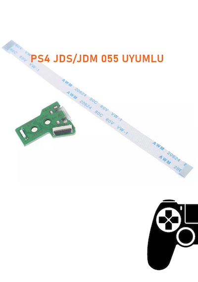 Ps4 V3 Kollar İle Uyumlu Jds Jdm 055 Usb Port & 12 Pın Flex